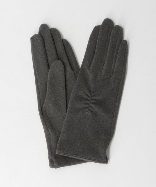 closet story（クローゼットストーリー）の「＜closet story＞センターギャザー グローブ -ウォッシャブル-（手袋・レディース・ブラック/グレー・FREE）」の2枚目の写真