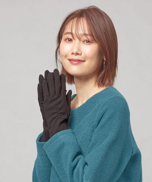 closet story（クローゼットストーリー）の「＜closet story＞センターギャザー グローブ -ウォッシャブル-（手袋・レディース・ブラック/グレー・FREE）」の11枚目の写真