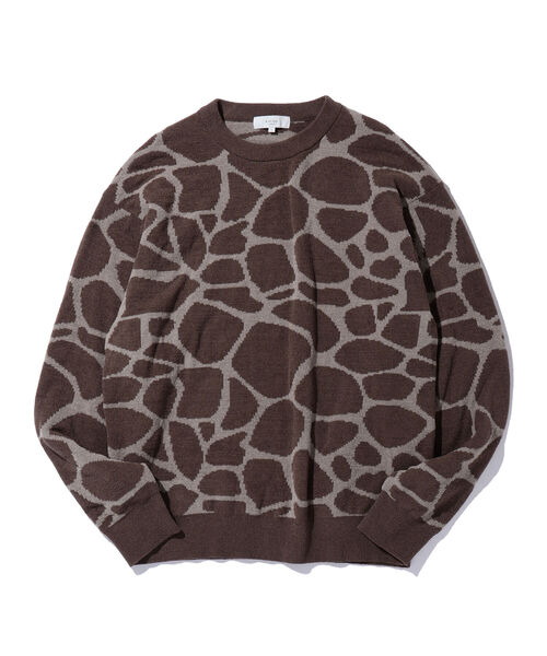 B:MING by BEAMS（ビーミングバイビームス）の「B:MING by BEAMS / アニマルジャカード クルーネックニット（ニット/セーター・メンズ・ベージュ/オフホワイト・SMALL/MEDIUM/LARGE/X-LARGE）」の8枚目の写真