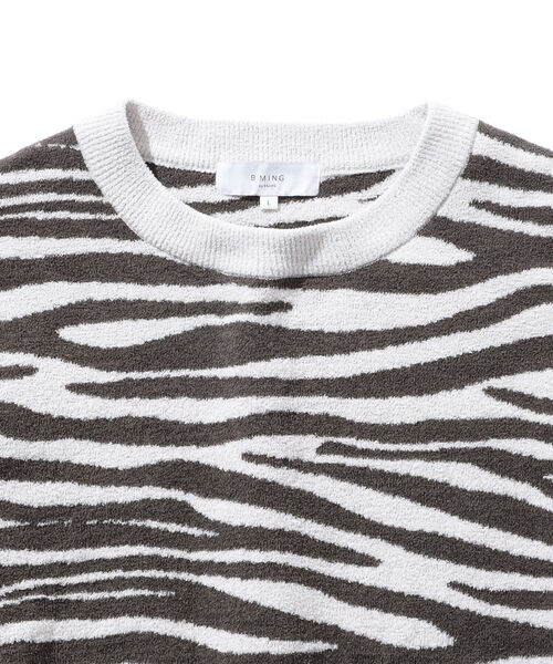 B:MING by BEAMS（ビーミングバイビームス）の「B:MING by BEAMS / アニマルジャカード クルーネックニット（ニット/セーター・メンズ・ベージュ/オフホワイト・SMALL/MEDIUM/LARGE/X-LARGE）」の9枚目の写真