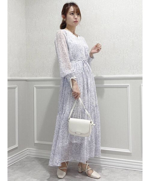 dazzlin（ダズリン）の「フリージアティアードワンピース（ワンピース・レディース・パープル/オレンジ/グリーン・FREE）」の5枚目の写真