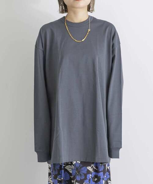MAISON EUREKA（メゾンエウレカ）の「MAISON EUREKA　GIZA COTTON LONG-SLEEVE PACK T-SHIRT（Tシャツ/カットソー・レディース・チャコールグレー・SMALL）」の19枚目の写真