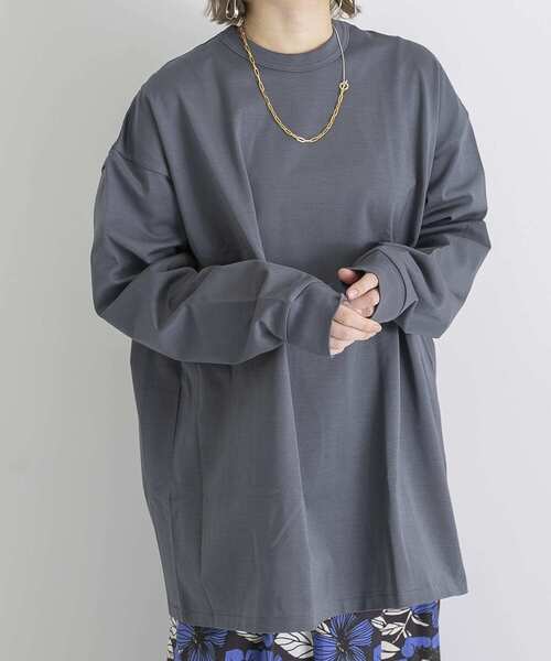 MAISON EUREKA（メゾンエウレカ）の「MAISON EUREKA　GIZA COTTON LONG-SLEEVE PACK T-SHIRT（Tシャツ/カットソー・レディース・チャコールグレー・SMALL）」の22枚目の写真