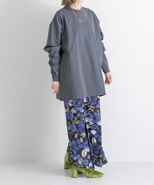 MAISON EUREKA（メゾンエウレカ）の「MAISON EUREKA　GIZA COTTON LONG-SLEEVE PACK T-SHIRT（Tシャツ/カットソー・レディース・チャコールグレー・SMALL）」の3枚目の写真