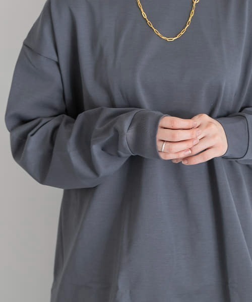 MAISON EUREKA（メゾンエウレカ）の「MAISON EUREKA　GIZA COTTON LONG-SLEEVE PACK T-SHIRT（Tシャツ/カットソー・レディース・チャコールグレー・SMALL）」の10枚目の写真