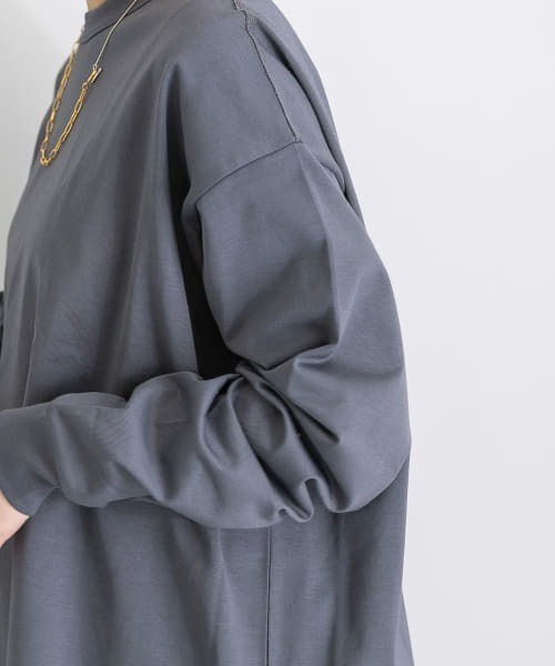 MAISON EUREKA（メゾンエウレカ）の「MAISON EUREKA　GIZA COTTON LONG-SLEEVE PACK T-SHIRT（Tシャツ/カットソー・レディース・チャコールグレー・SMALL）」の11枚目の写真
