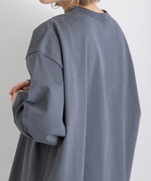 MAISON EUREKA（メゾンエウレカ）の「MAISON EUREKA　GIZA COTTON LONG-SLEEVE PACK T-SHIRT（Tシャツ/カットソー・レディース・チャコールグレー・SMALL）」の12枚目の写真