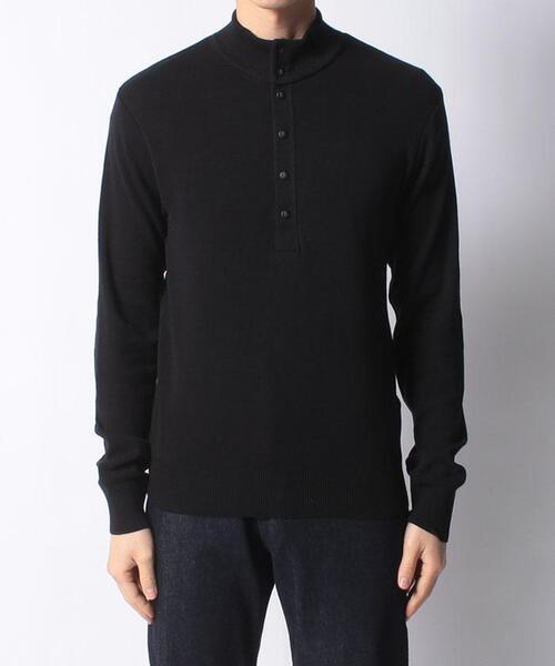 agnes b.（アニエスベー）の「J155 POLO コットンニットポロシャツ（ニット/セーター・メンズ・ブラック・1/2/3）」の2枚目の写真