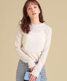 Ray BEAMS | Ray BEAMS / シャーリング メロー ボトルネック トップス(Tシャツ/カットソー)