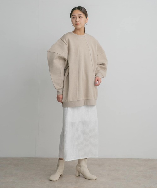 KBF（ケイビーエフ）の「ストライプジャガードフレアスカート（スカート・レディース・グリーン系その他/ブラック/オフホワイト・ONE）」の21枚目の写真