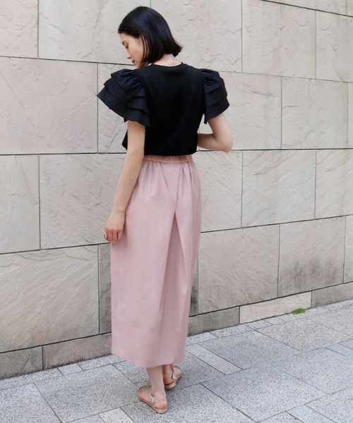 【2022SS】ボックスタックコクーンシルエットミディ丈スカート