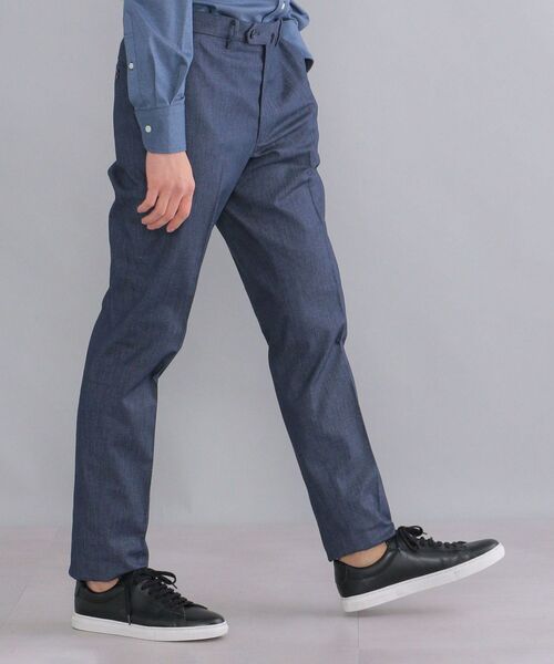 SHIPS(シップス)の「SHIPS: <イージーケア>コットン アクアティック デニム パンツ(スラックス・メンズ・ネイビー/オフホワイト・44/46/48/50/52/42)」の21枚目の写真