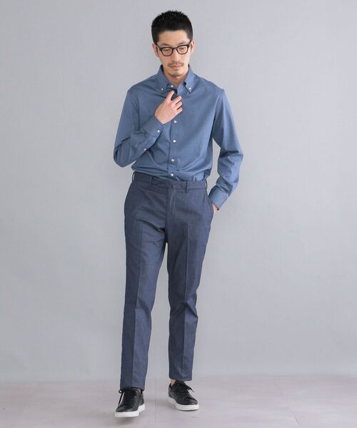SHIPS(シップス)の「SHIPS: <イージーケア>コットン アクアティック デニム パンツ(スラックス・メンズ・ネイビー/オフホワイト・44/46/48/50/52/42)」の19枚目の写真