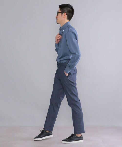 SHIPS(シップス)の「SHIPS: <イージーケア>コットン アクアティック デニム パンツ(スラックス・メンズ・ネイビー/オフホワイト・44/46/48/50/52/42)」の18枚目の写真