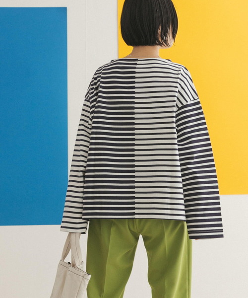 FORK&SPOON（フォークアンドスプーン）の「FORK&SPOON　CPボートネックボーダー（Tシャツ/カットソー・レディース・ホワイト系その他/ブルー系その他・ONE）」の5枚目の写真