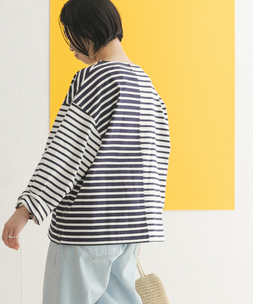 FORK&SPOON（フォークアンドスプーン）の「FORK&SPOON　CPボートネックボーダー（Tシャツ/カットソー・レディース・ホワイト系その他/ブルー系その他・ONE）」の11枚目の写真