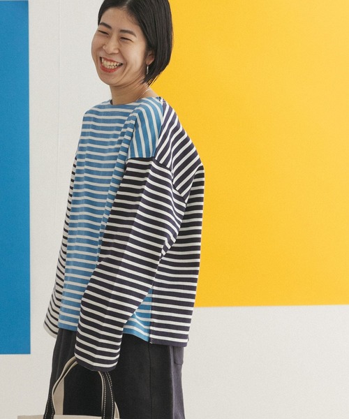 FORK&SPOON（フォークアンドスプーン）の「FORK&SPOON　CPボートネックボーダー（Tシャツ/カットソー・レディース・ホワイト系その他/ブルー系その他・ONE）」の16枚目の写真