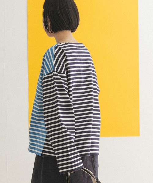 FORK&SPOON（フォークアンドスプーン）の「FORK&SPOON　CPボートネックボーダー（Tシャツ/カットソー・レディース・ホワイト系その他/ブルー系その他・ONE）」の18枚目の写真