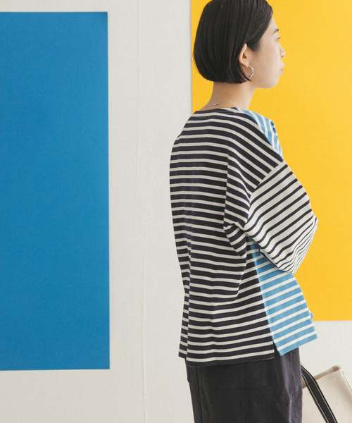 FORK&SPOON（フォークアンドスプーン）の「FORK&SPOON　CPボートネックボーダー（Tシャツ/カットソー・レディース・ホワイト系その他/ブルー系その他・ONE）」の20枚目の写真