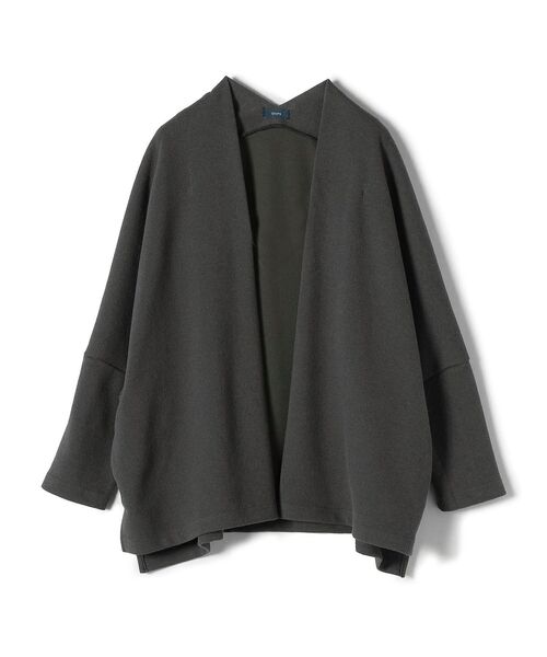 SHIPS（シップス）の「〈手洗い可能〉 ダブルフェイス ショート 羽織り ◇（その他アウター・レディース・オフホワイト/ダークグレー/ライトグリーン/ピンク・ONE SIZE）」の7枚目の写真