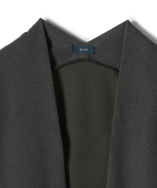 SHIPS（シップス）の「〈手洗い可能〉 ダブルフェイス ショート 羽織り ◇（その他アウター・レディース・オフホワイト/ダークグレー/ライトグリーン/ピンク・ONE SIZE）」の13枚目の写真