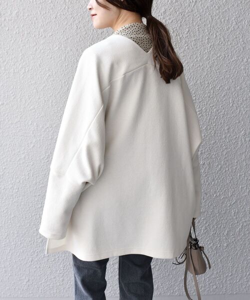 SHIPS（シップス）の「〈手洗い可能〉 ダブルフェイス ショート 羽織り ◇（その他アウター・レディース・オフホワイト/ダークグレー/ライトグリーン/ピンク・ONE SIZE）」の21枚目の写真