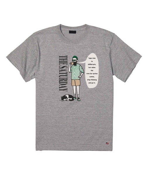 modem design（モデムデザイン）の「MODEM DESIGN モデムデザイン saturday ojisan Tee Tシャツ（Tシャツ/カットソー・メンズ・ホワイト/ブラック/ネイビー/グレー・SMALL/MEDIUM/LARGE/X-LARGE）」の3枚目の写真