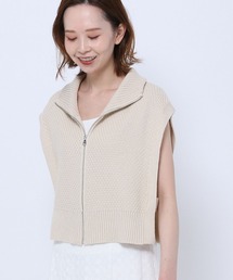 衿ジップニットベスト 275289