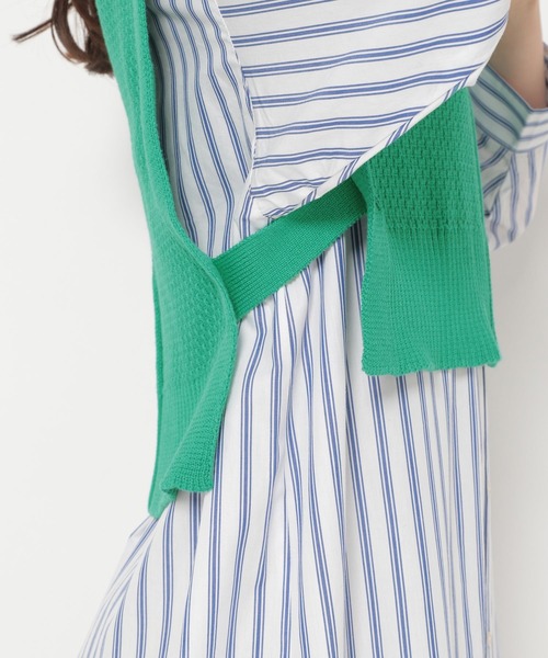 mysty woman（ミスティウーマン）の「衿ジップニットベスト 275289（ベスト・レディース・ブラック/グリーン/アイボリー・FREE）」の17枚目の写真