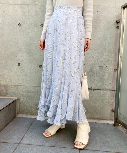 one after another NICE CLAUP(ワンアフターアナザーナイスクラップ)の「女神のシルエット エスカルゴスカート(スカート・レディース・アイボリー/その他11/ホワイト系その他/ブルー系その他・FREE)」の3枚目の写真