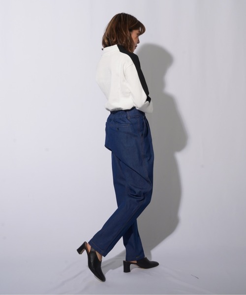 LUCA/LADY LUCK LUCA（ルカ/レディラックルカ）の「LC/LLL タックデニムパンツ（デニムパンツ・レディース・インディゴブルー・36(S)/38(M)）」の3枚目の写真