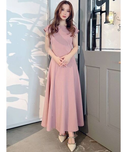 美品♡FOXEY NEWYORK フレンチスリーブワンピース ひざ丈 ピンク フォクシーニューヨーク FOXEY NEW YORK 美品 22年 ワンピース