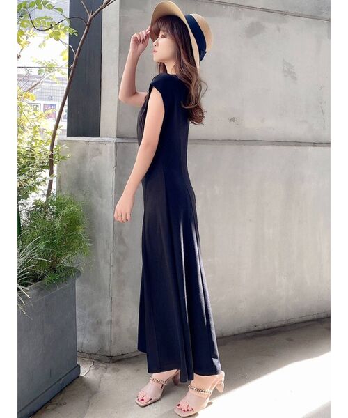 RESEXXY（リゼクシー）の「フレンチスリーブロングワンピース（ワンピース・レディース・ブラック/ベージュ/ブラウン/ピンク・FREE）」の19枚目の写真