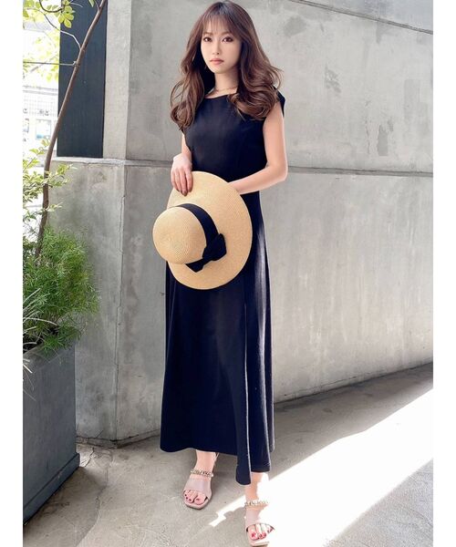 RESEXXY（リゼクシー）の「フレンチスリーブロングワンピース（ワンピース・レディース・ブラック/ベージュ/ブラウン/ピンク・FREE）」の20枚目の写真