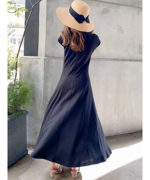 RESEXXY（リゼクシー）の「フレンチスリーブロングワンピース（ワンピース・レディース・ブラック/ベージュ/ブラウン/ピンク・FREE）」の22枚目の写真