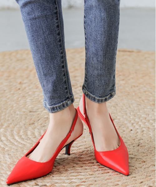 SUGAR BISKET（シュガービスケット）の「バックストラップパンプス（パンプス・レディース・ホワイト/グリーン/ラベンダー/ブルー/イエロー/レッド/ブラック/ブラウン/パイソン・38/39/35/36/37）」の18枚目の写真