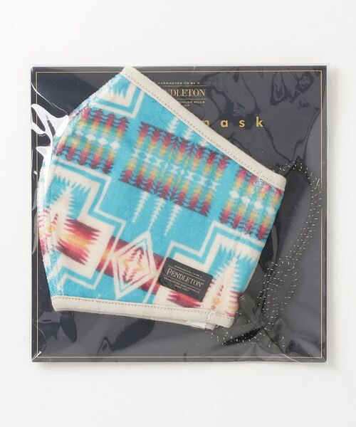 PENDLETON（ペンドルトン）の「ST:PENDLETON PILE FABRIC　MASK ペンドルトン パイル ファブリック マスク（マスク・メンズ・ブラック/ターコイズブルー/アイボリー・FREE）」の12枚目の写真