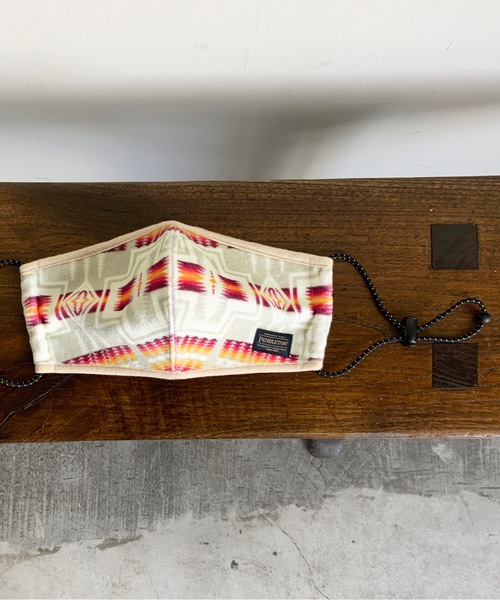 PENDLETON（ペンドルトン）の「ST:PENDLETON PILE FABRIC　MASK ペンドルトン パイル ファブリック マスク（マスク・メンズ・ブラック/ターコイズブルー/アイボリー・FREE）」の6枚目の写真