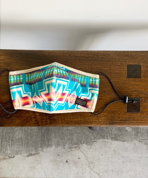 PENDLETON（ペンドルトン）の「ST:PENDLETON PILE FABRIC　MASK ペンドルトン パイル ファブリック マスク（マスク・メンズ・ブラック/ターコイズブルー/アイボリー・FREE）」の7枚目の写真