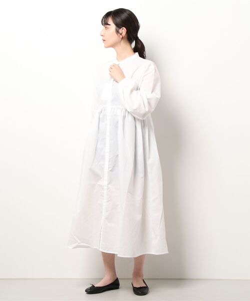 STYLEBLOCK(スタイルブロック)の「ブロードギャザーワンピース(ワンピース・レディース・ブラック/ライトグレー/グリーン/ホワイト・M)」の2枚目の写真