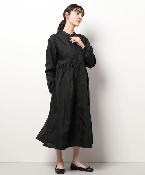 STYLEBLOCK(スタイルブロック)の「ブロードギャザーワンピース(ワンピース・レディース・ブラック/ライトグレー/グリーン/ホワイト・M)」の1枚目の写真