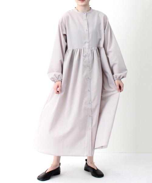 STYLEBLOCK(スタイルブロック)の「ブロードギャザーワンピース(ワンピース・レディース・ブラック/ライトグレー/グリーン/ホワイト・M)」の3枚目の写真