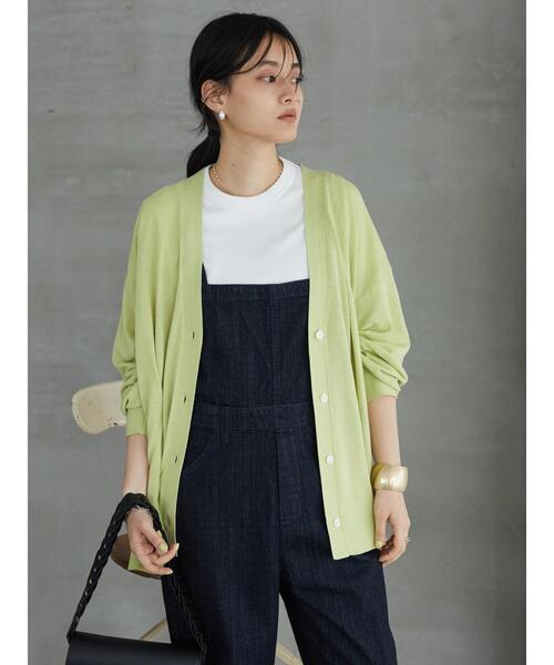 AMERICAN HOLIC(アメリカンホリック)の「UV加工ミディカーディガン(カーディガン/ボレロ・レディース・ライトグレー/ブラック/ブラウン/サックスブルー/イエロー/ラベンダー・M/L)」の10枚目の写真