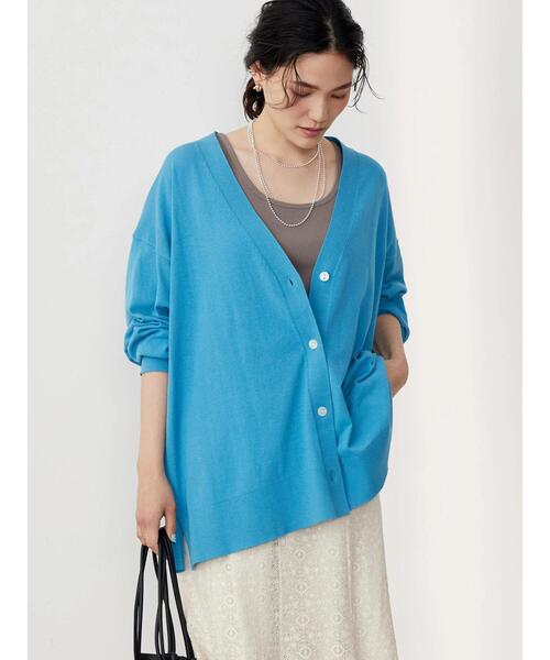 AMERICAN HOLIC(アメリカンホリック)の「UV加工ミディカーディガン(カーディガン/ボレロ・レディース・ライトグレー/ブラック/ブラウン/サックスブルー/イエロー/ラベンダー・M/L)」の11枚目の写真