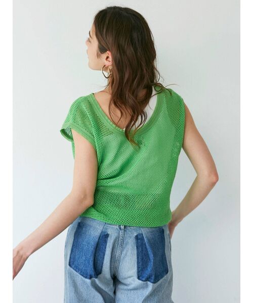 Ungrid(アングリッド)の「メッシュタンクトップ(タンクトップ・レディース・ブラック/ベージュ/グリーン・FREE)」の4枚目の写真