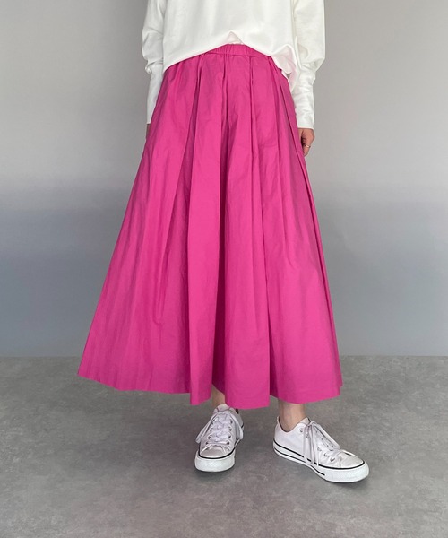 PICCIN（ピッチン）の「タイプライタータックスカート（スカート・レディース・チャコールグレー/ピンク/グリーン・M）」の9枚目の写真