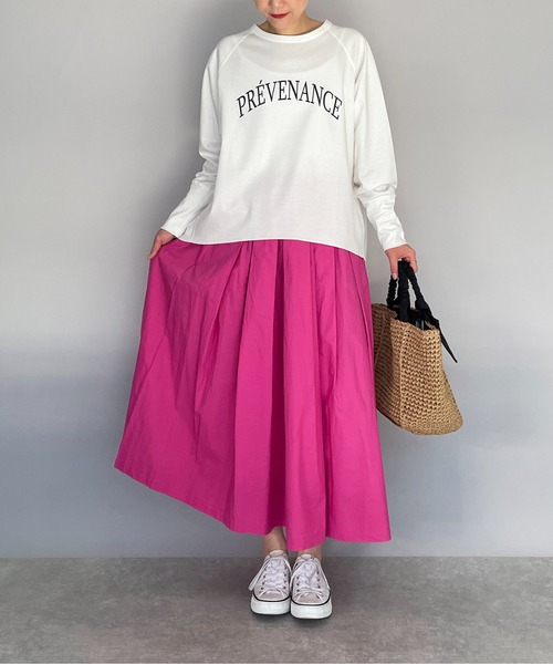 PICCIN（ピッチン）の「タイプライタータックスカート（スカート・レディース・チャコールグレー/ピンク/グリーン・M）」の10枚目の写真