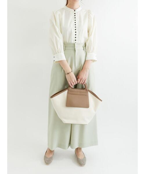 Te chichi（テチチ）の「ブロードフロントボタンブラウス（シャツ/ブラウス・レディース・ネイビー/オフホワイト/クリーム・ﾌﾘ-）」の10枚目の写真