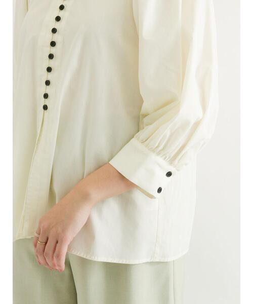 Te chichi（テチチ）の「ブロードフロントボタンブラウス（シャツ/ブラウス・レディース・ネイビー/オフホワイト/クリーム・ﾌﾘ-）」の14枚目の写真