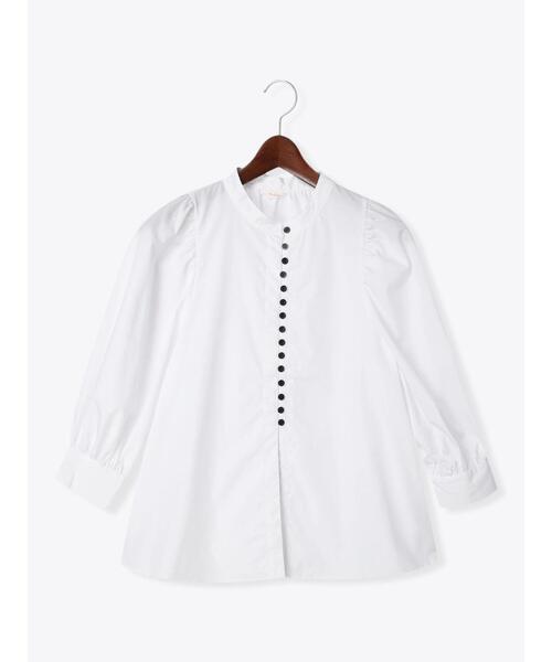 Te chichi（テチチ）の「ブロードフロントボタンブラウス（シャツ/ブラウス・レディース・ネイビー/オフホワイト/クリーム・ﾌﾘ-）」の15枚目の写真